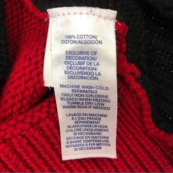 CHAPS red navy mens Nordic Alpine quarter zip sweater Large - Picture 4 of 6